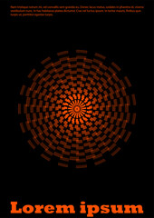 Set of Minimal Vector Brochure Design with Circles and Wave Lines. Abstract Background with Swirl Lines. Good for Business Template or Nightlife Placard. Minimalism Style. Gentle Retro Pink Blue