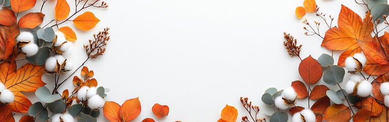 Obraz premium Autumn Inspired Frame With Natural Elements