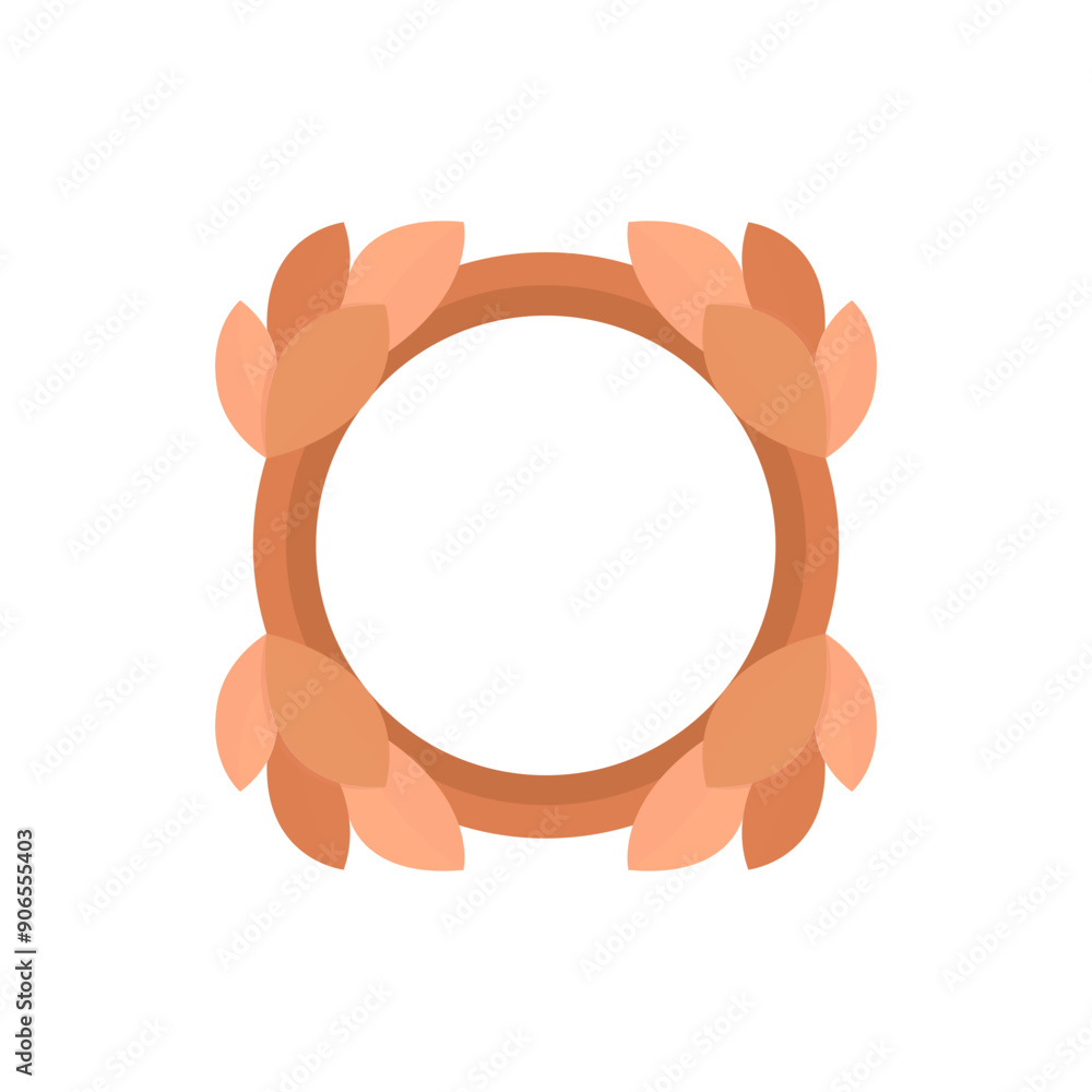 Poster circle frame minimalist vector illustration ,simple transparent graphic element .isolated on white b