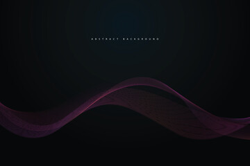 Abstract wave lines pattern smooth curve flowing dynamic isolated background. Premium modern flowing wave lines element. Futuristic technology concept. Vector illustration for banner, flyer, brochure