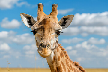 Naklejka premium face of a giraffe