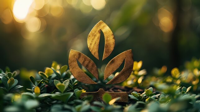  stylized leaf or tree emblem within a geometric shape or badge, using clean lines and minimal colors to convey a contemporary vegan brand.