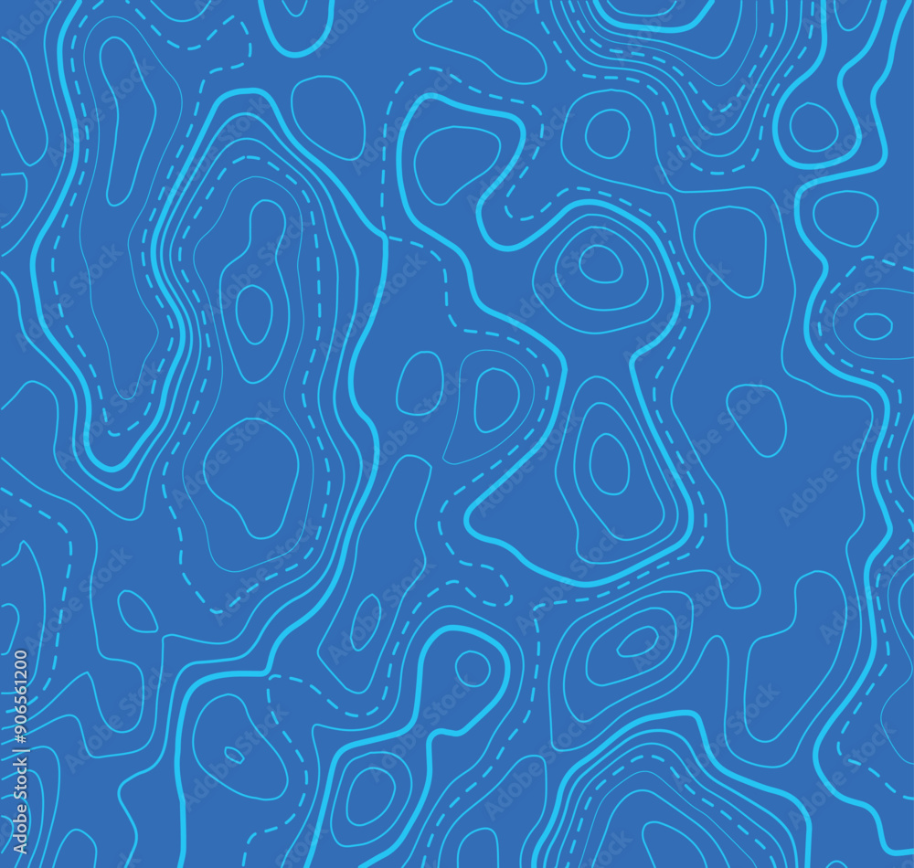 Poster topographic map background. generating a terrain elevation map. grid map. contour map. valleys and m