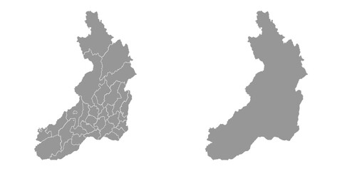 Zabaykalsky Krai map, administrative division of Russia. Vector illustration.