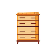 Drawer minimalist vector illustration ,simple transparent graphic element .Isolated on white background