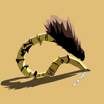 yellow bamboo dragon illustration vector design