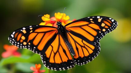 Monarch Butterfly on Flower