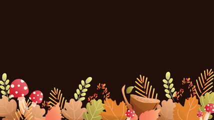 Colorful autumn background is perfect for seasonal greeting cards, invitations, banners, and other autumn projects.