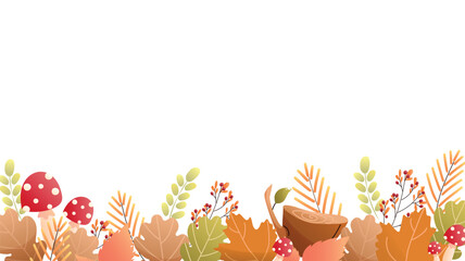 Colorful autumn background is perfect for seasonal greeting cards, invitations, banners, and other autumn projects.