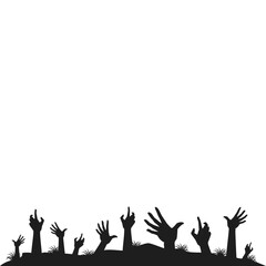Halloween Zombie Hand Silhouette