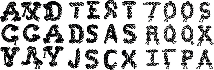 Creating nautical letters with hand rope and modern thread alphabets