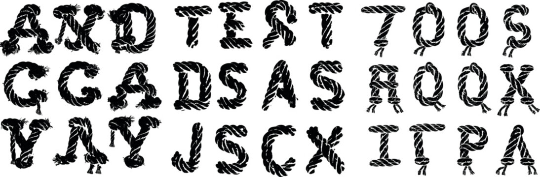 Creating nautical letters with hand rope and modern thread alphabets