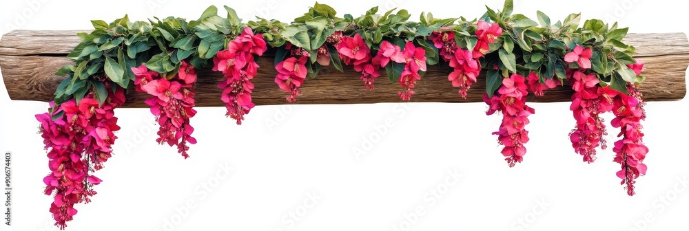 Poster using vines to frame rustic trellises, combining natural beauty with structured greenery