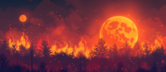 fire wallpaper in darkness