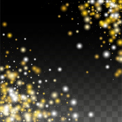 Obraz premium Glamour Light Spots Confetti Design for Banner, Poster, Template, Card, Web, Advertisement, Party or Disco Print. Magic Particles Background with a Glow Light Design.