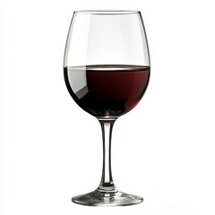 Isolated Malbec wine glass on transparency