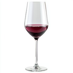 Transparent background with glass of Malbec wine