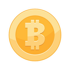 Crypto currency, bitcoin, golden coin