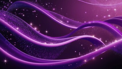 A mesmerizing abstract background featuring waves of digital purple
