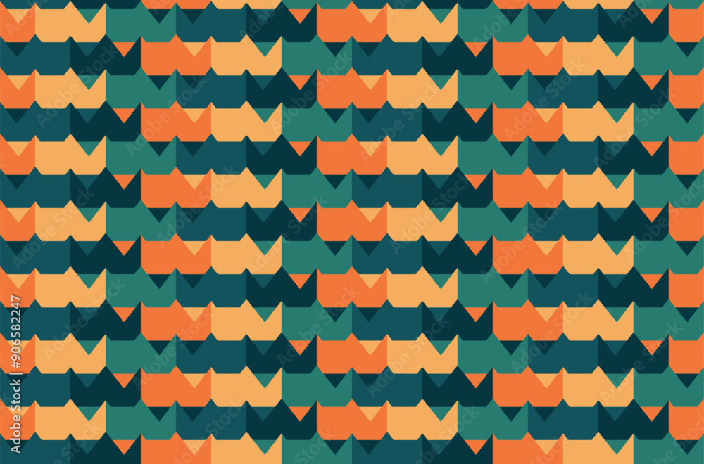 Wall mural geometric coloured colourful background design vector. colourful seamless arch pattern design vector