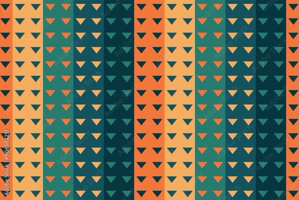 Wall mural geometric coloured colourful background design vector. colourful seamless arch pattern design vector