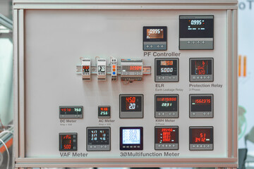 Electrical Control Panel with Meters and Relays