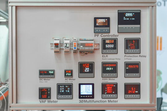 Electrical Control Panel with Meters and Relays