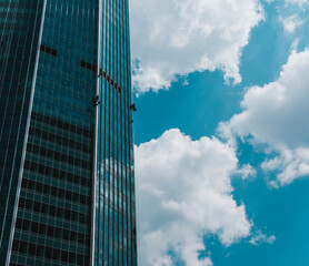 Fototapeta premium Skyscrapers against a clear sky