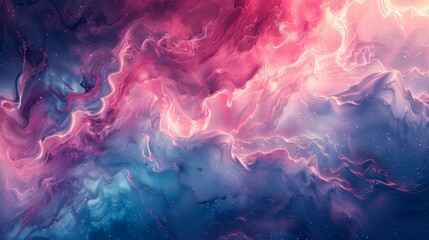 Fototapeta premium A blurry background with a pink and blue pattern, an abstract drawing, abstract art