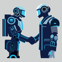 handshakes between robots  robot friendship