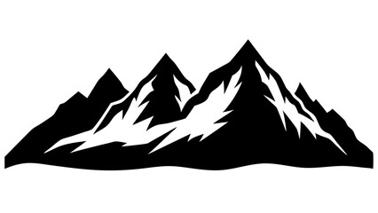 High-Quality Mountain Peaks Silhouette for Adventure and Travel Designs