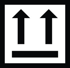  Icon This Side Up. suitable for education symbol. glyph style. simple design editable. design template vector.