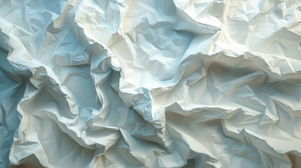 Obraz premium Crumpled white paper texture background.