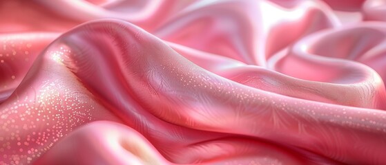Obraz premium Soft Pink Sheer Fabric, Shiny Sparkles