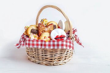Basket of Decorated Cookies