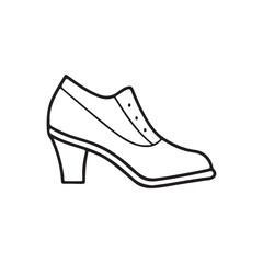 Women shoe icon, silhouette, logo, vector art design.
