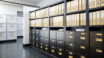 folders on the shelf