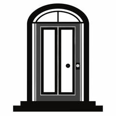 Door Silhouette Vector Illustration 