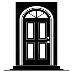 Door Silhouette Vector Illustration 