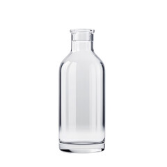 Naklejka premium A clear bottle with a white cap