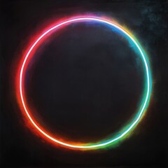 Stunning Neon Circle with Colorful Gradient Effects