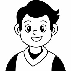  Boy cartoon crater Silhouette Vector Illustration
