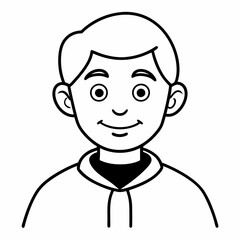Obraz premium Boy cartoon crater Silhouette Vector Illustration 
