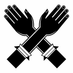 Human Hands  Silhouette Vector Illustration
