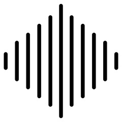 sound waves icon. frequency audio black icon.