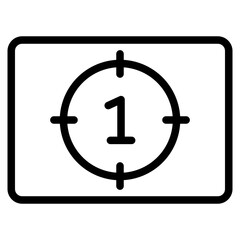 Video number target icon. 