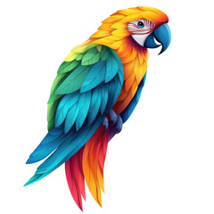 Fototapeta premium A colorful parrot with green, yellow