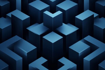 Abstract blue geometric shapes.