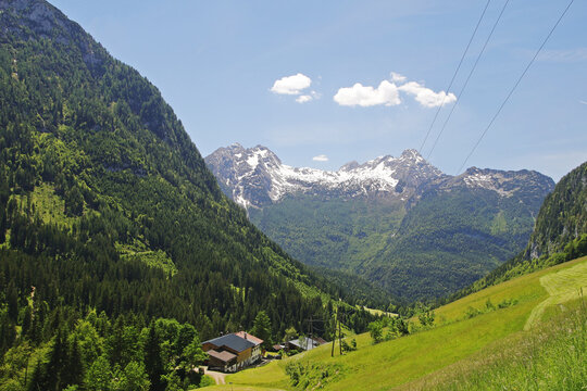 A path through Berchtesgaden National park from Ramsau to Weissbach bei Lofer