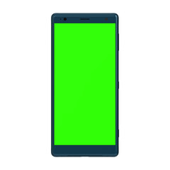 Clear view front smartphone greenscreen